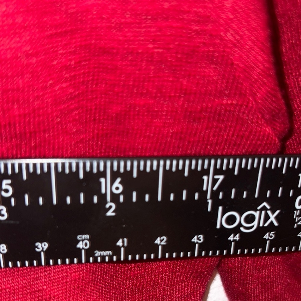 Zara Red Long Sleeve 100% Linen Top Medium - Picture 8 of 11